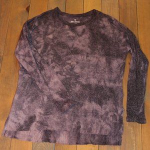 American Eagle Soft & Sexy Plush Purple Tie-Dye Sweater – Size S